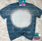 Medium & 3X Only- Deep Teal Bleached Tee (Crew Neck)- Discontinued Sub Graphic