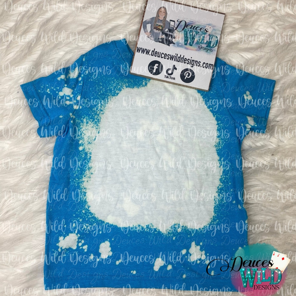 4T Left - Toddler Turquoise Bleached Tee [Discontinued] Sub Graphic