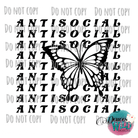 Anti Social Butterfly Design