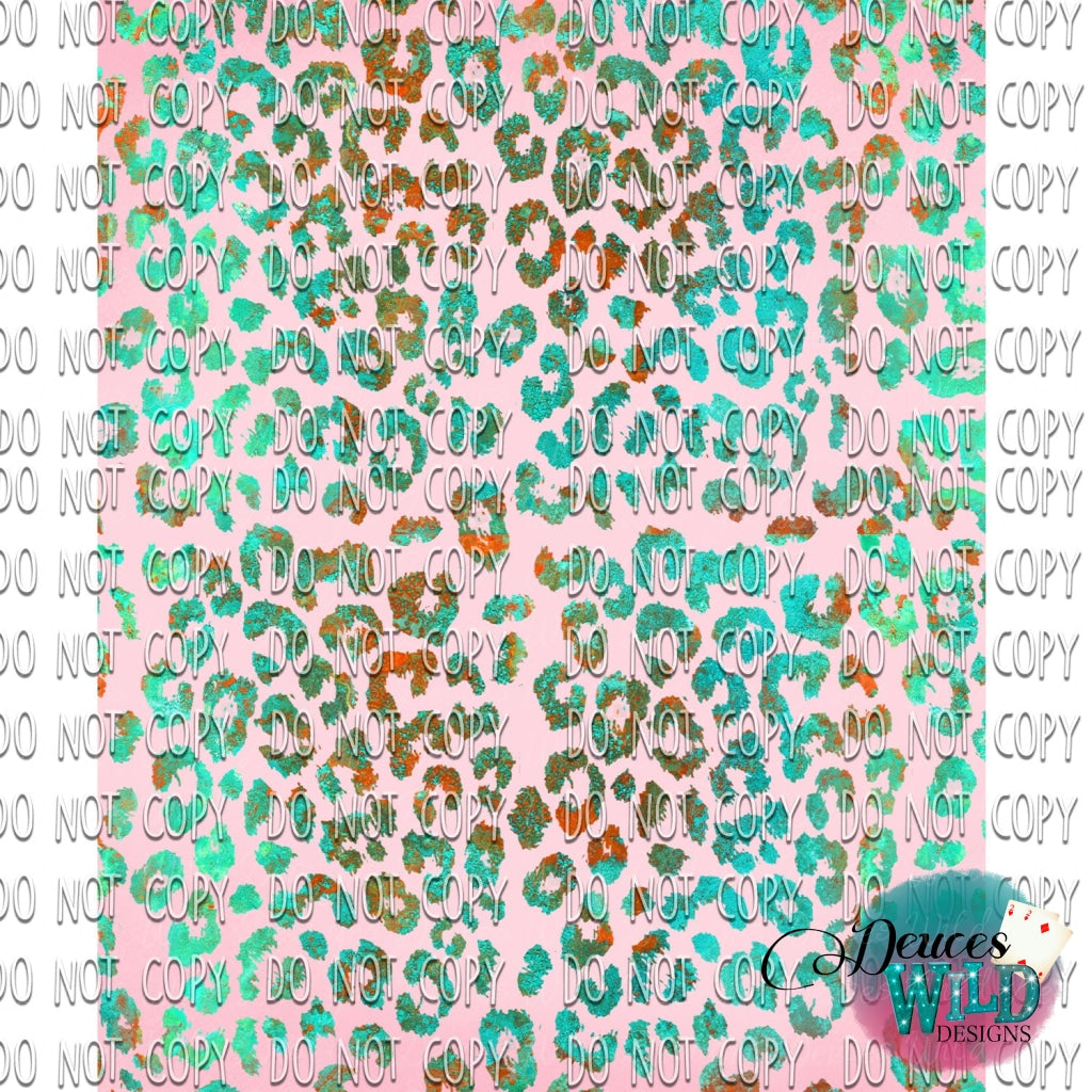 Blue/Pink Leopard Patches Design* Design