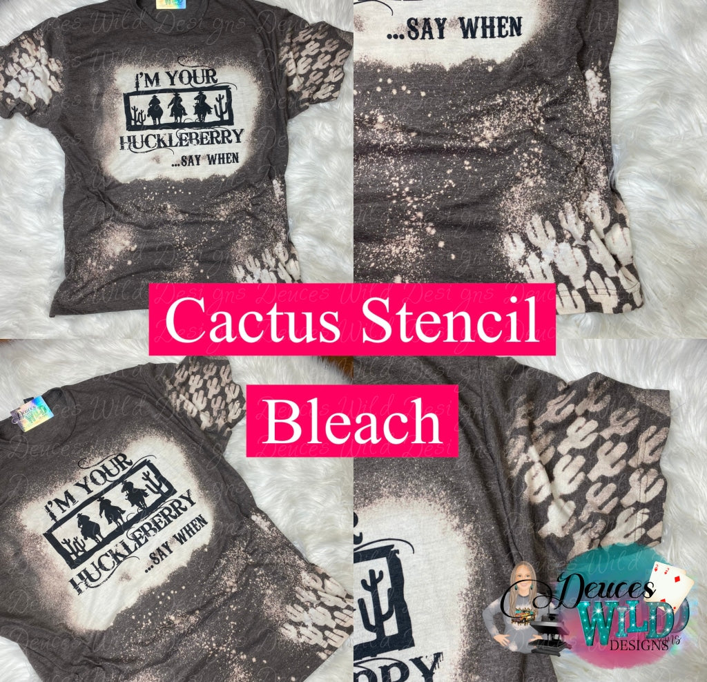 Cactus Stencil Bleach Sub Graphic Tee
