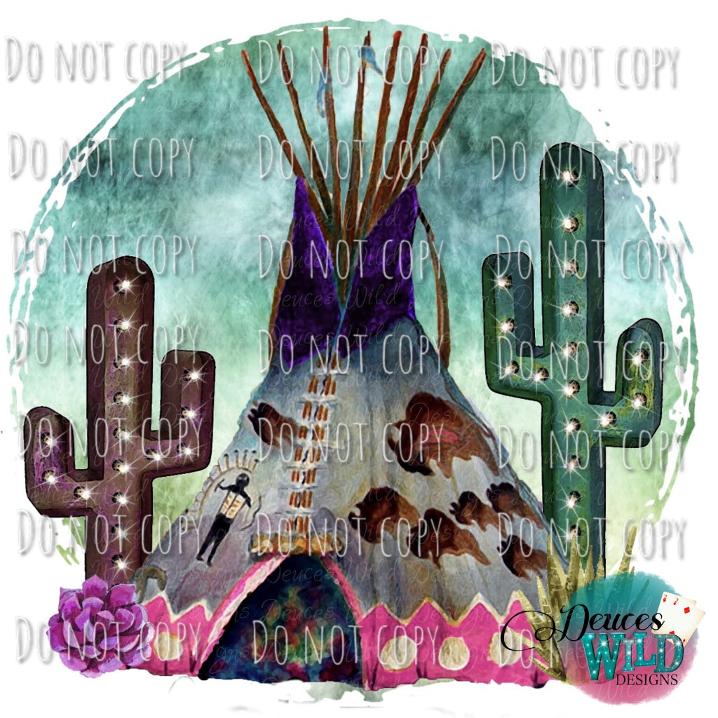 Cactus & Teepee Design