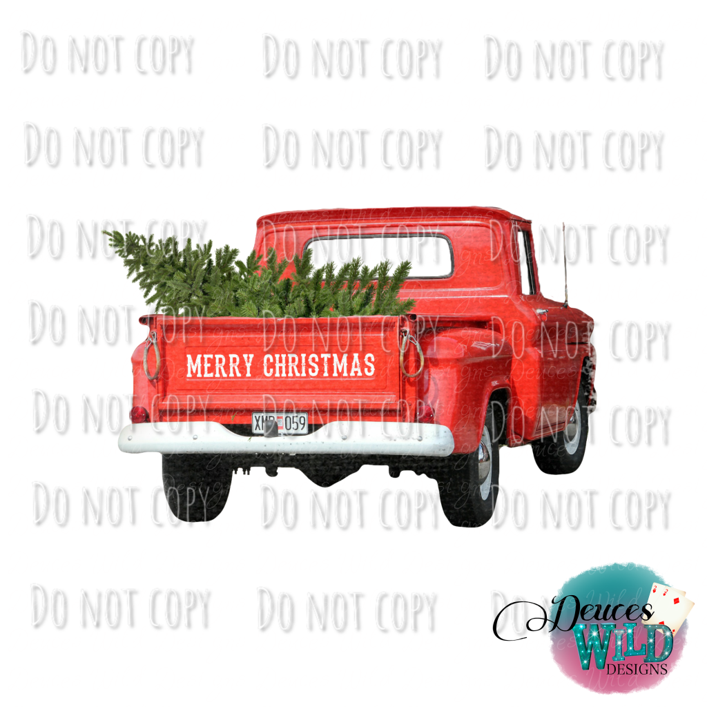 Christmas Truck With Tree Design