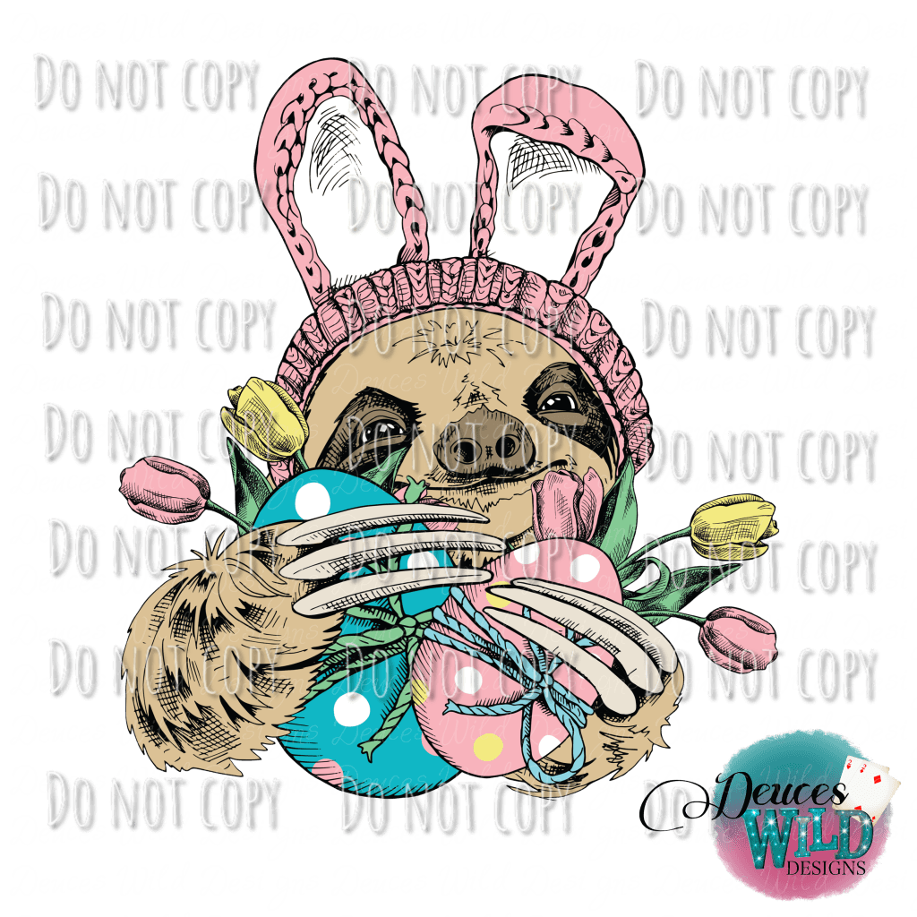 Easter Sloth Without Words Design