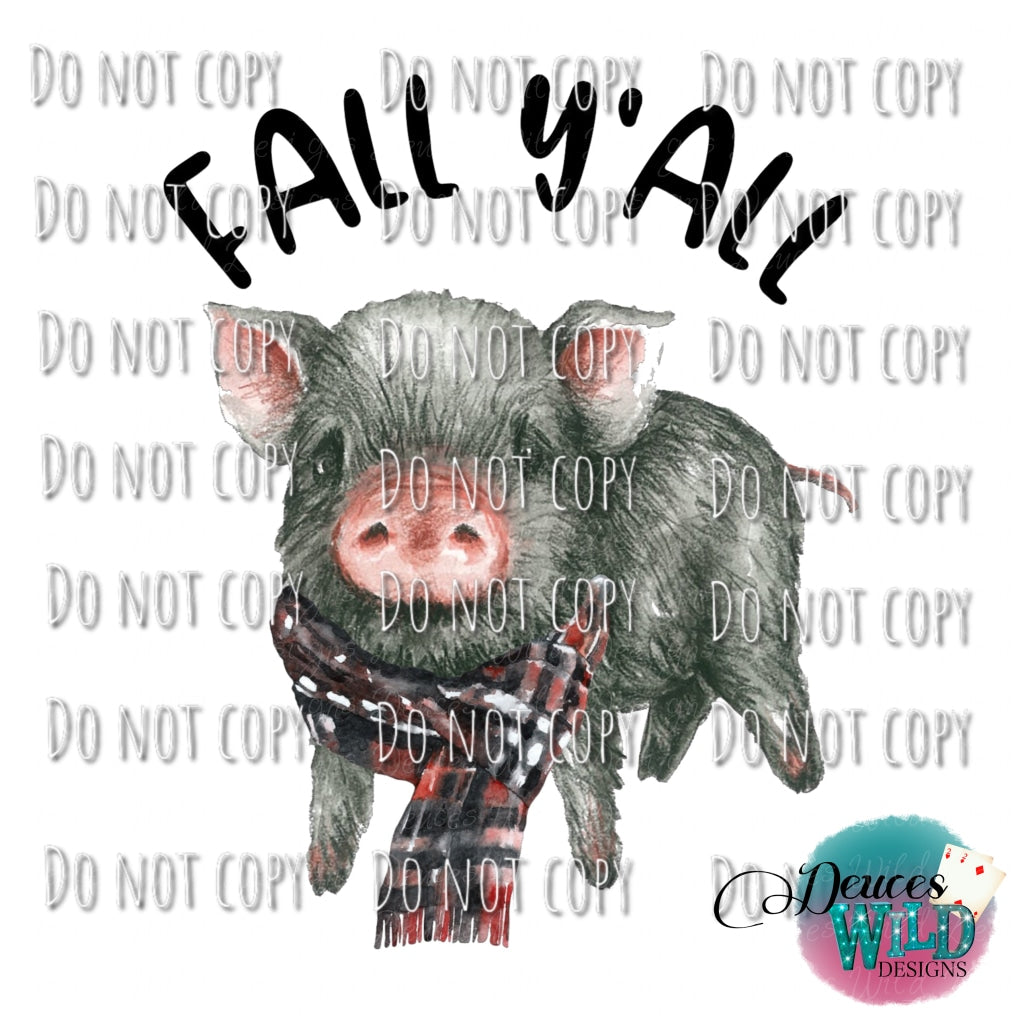 Fall Yall Pig Design
