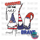 Gnome Of The Free And Brave No Glitter Look Design