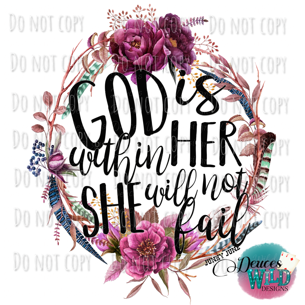 God Is Within Her She Will Not Fail Design