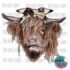 Highland Cow / Print Bow Design