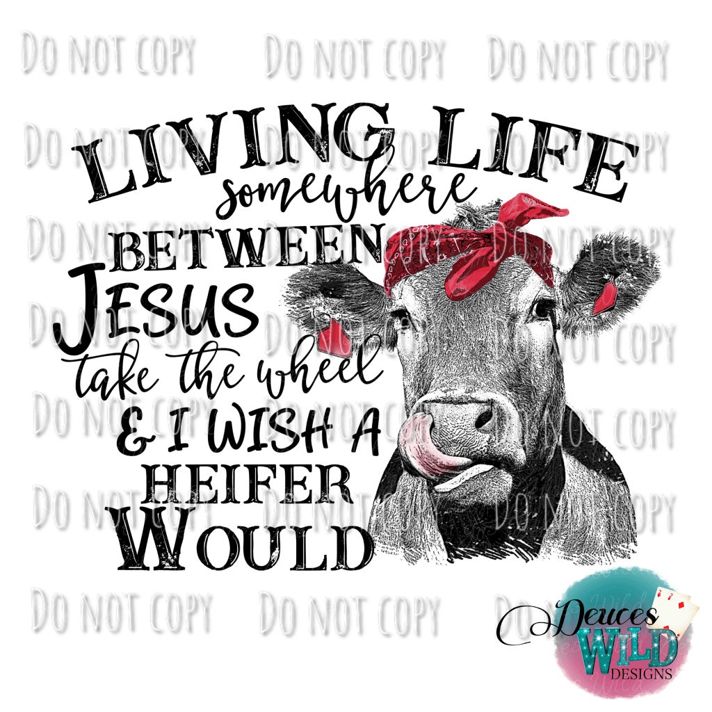Living Life Somewhere Between Jesus Take The Wheel & I Wish A Heifer Would Design