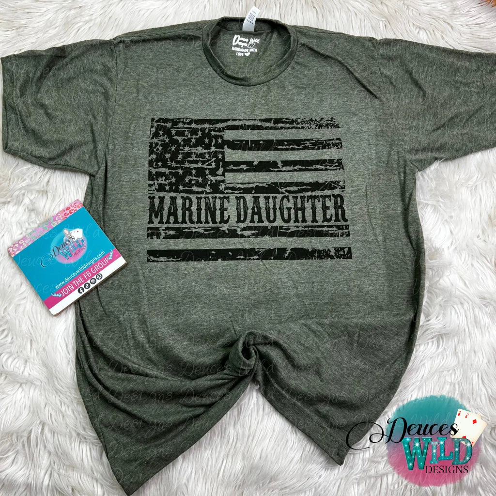 Marine/Army/Navy Seal (Enter Wording You Want At Checkout In Notes Ex Marine Mom) - Army Green Tee