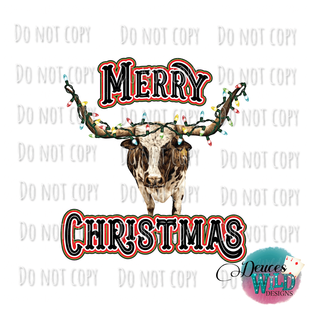 Merry Christmas Bull Design