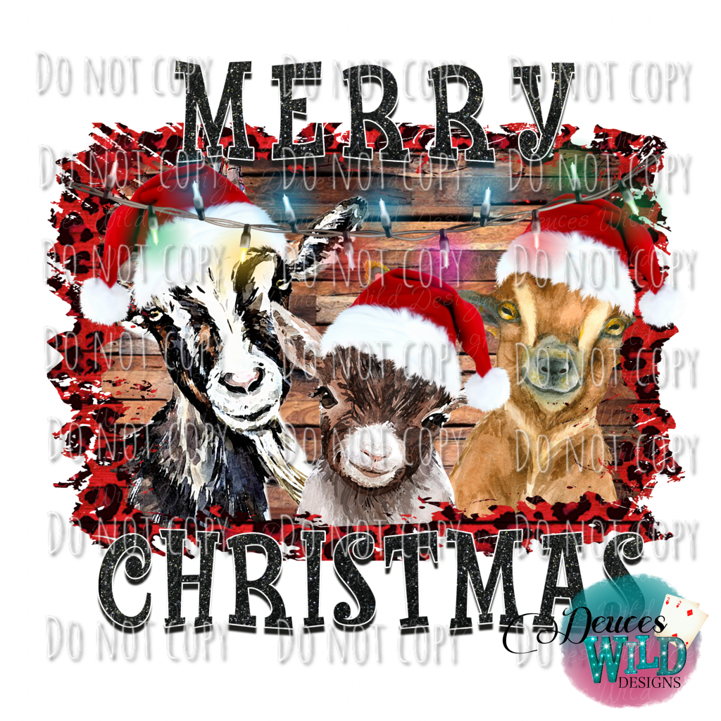 Merry Christmas Goats Design