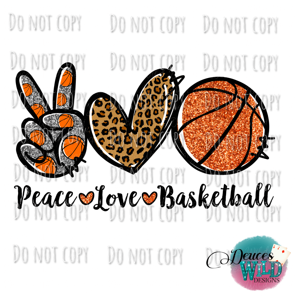 Peace Love Basketball Design