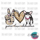 Peace Love Chihuahua Design