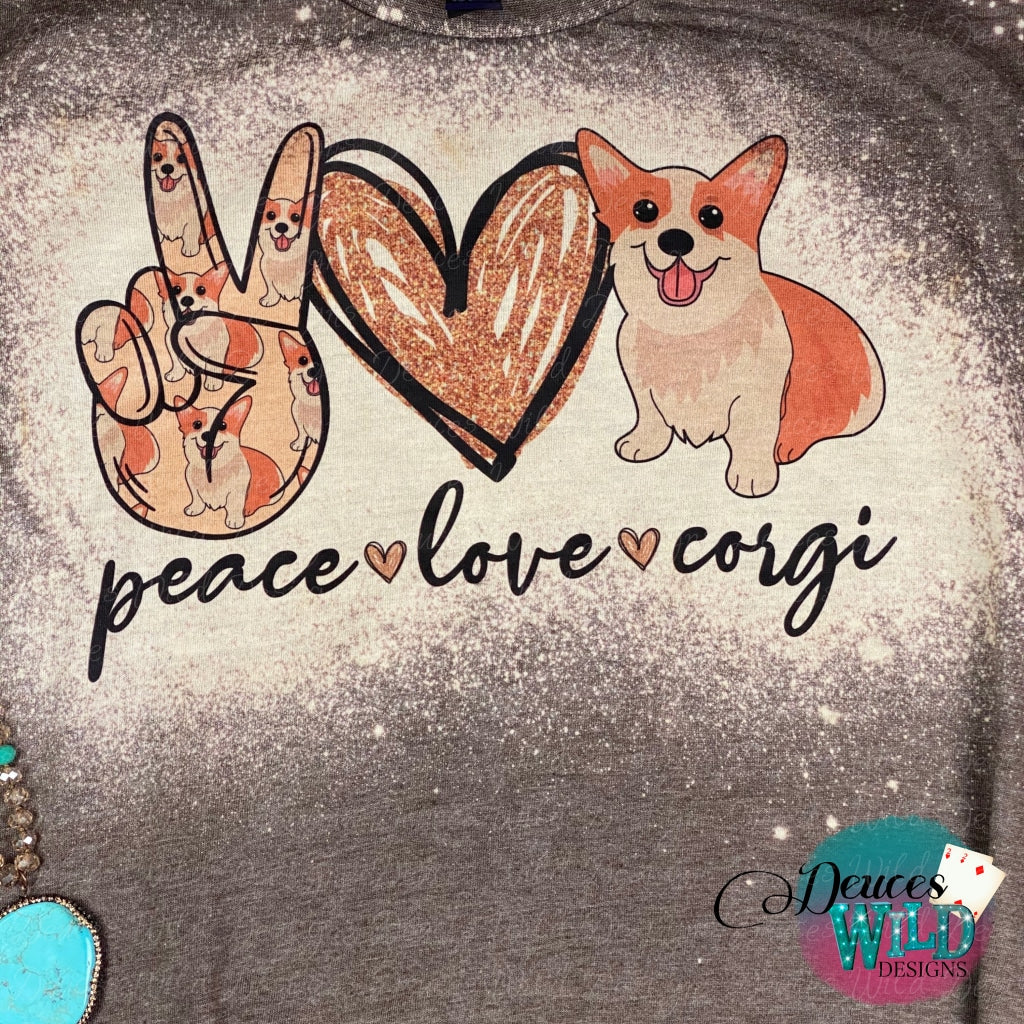 Peace Love Corgi Design