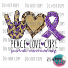 Peace Love Cure - Pancreatic Awareness Design