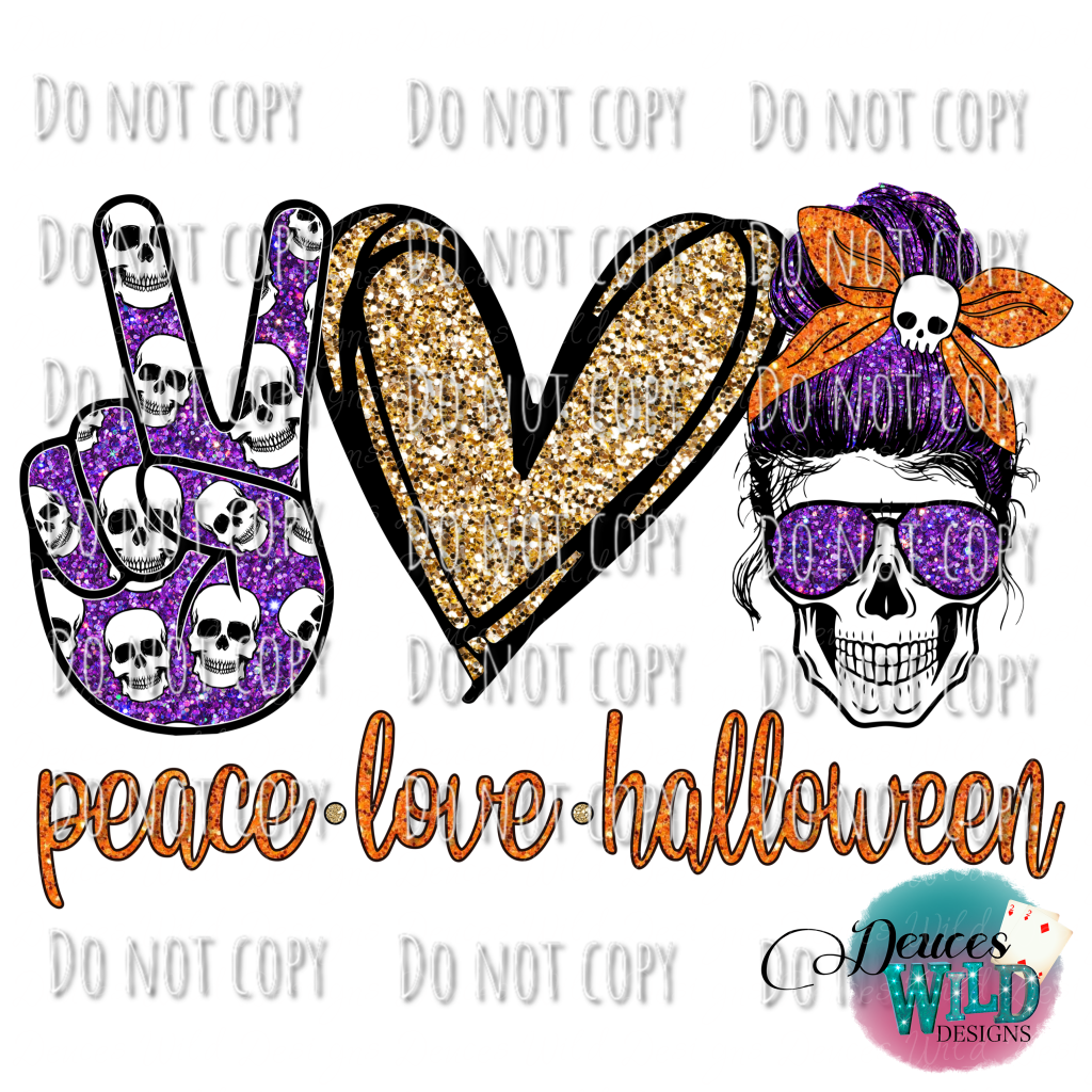 Peace Love Halloween Design