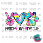 Peace Love Rescue Design