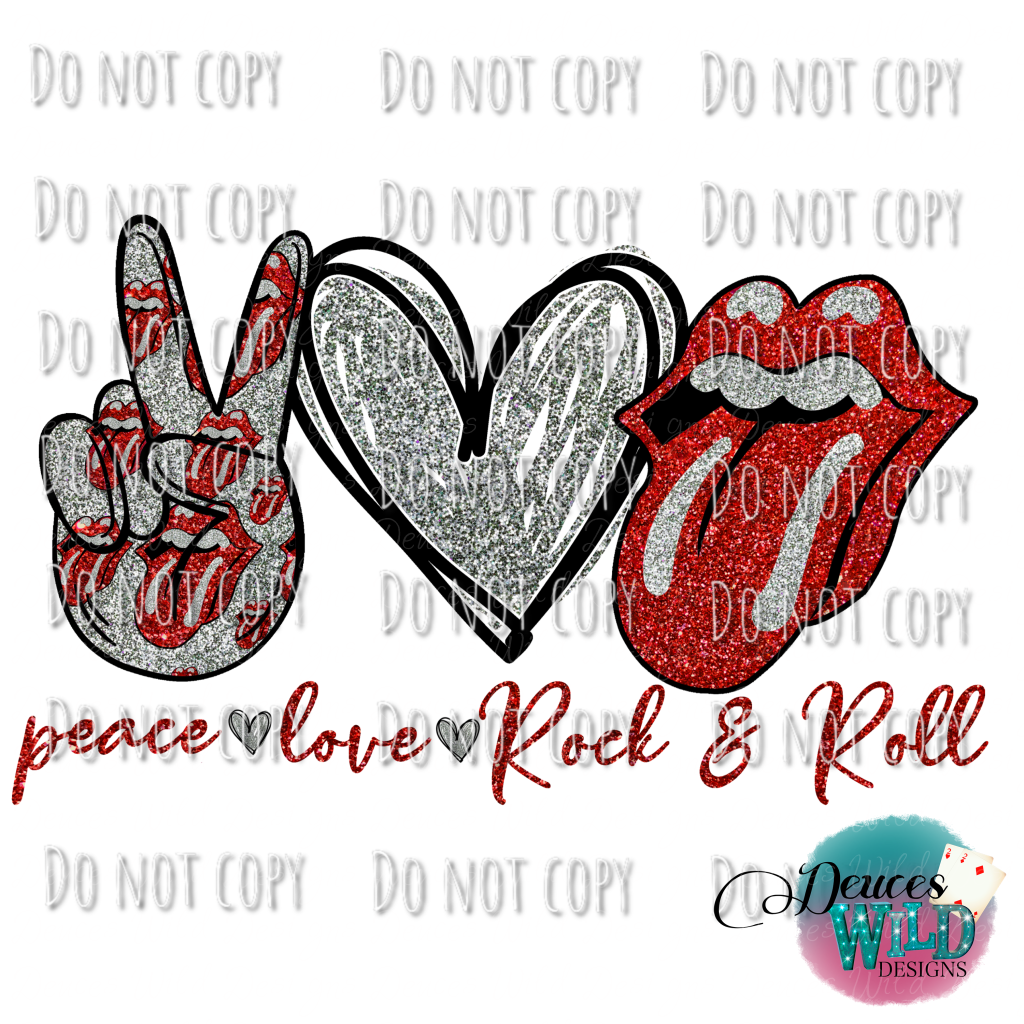 Peace Love Rock & Roll Design