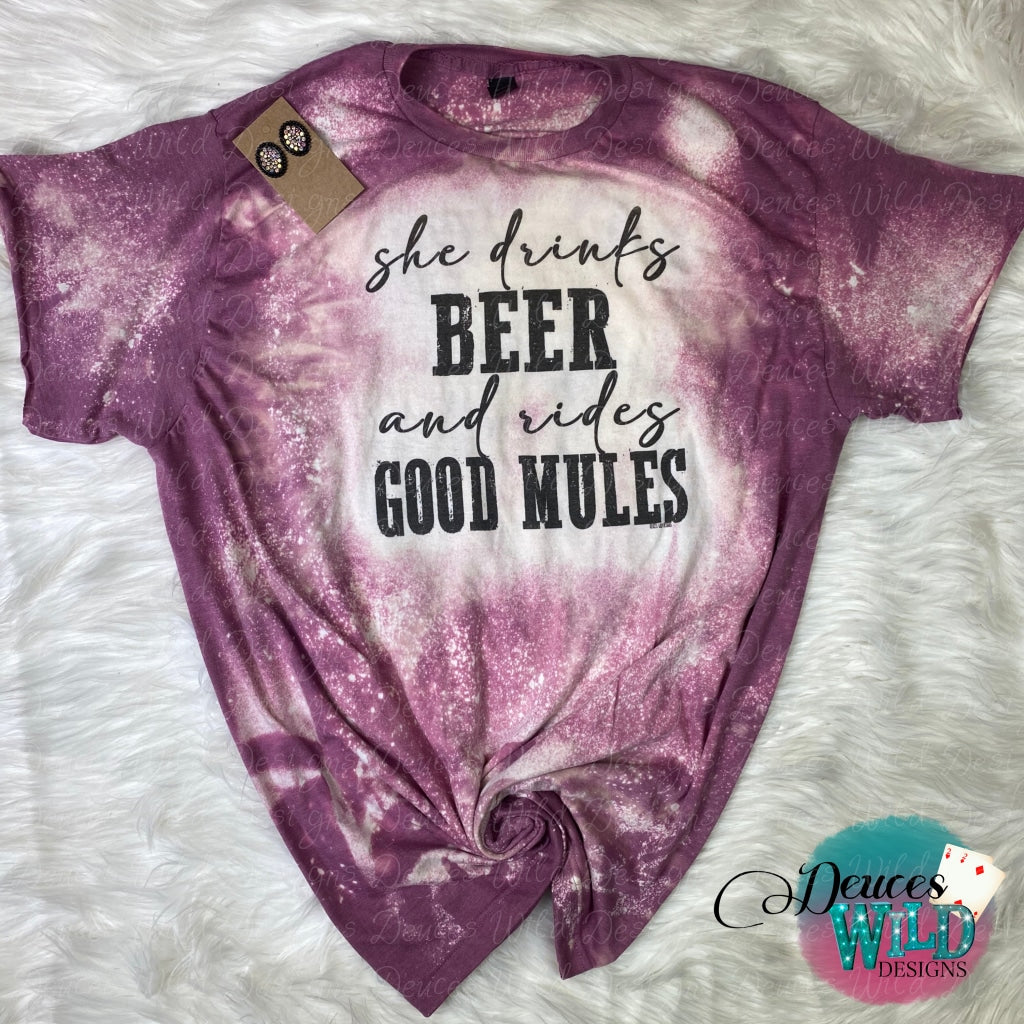 She Drinks Beer And Rides Good Mules Designs Design