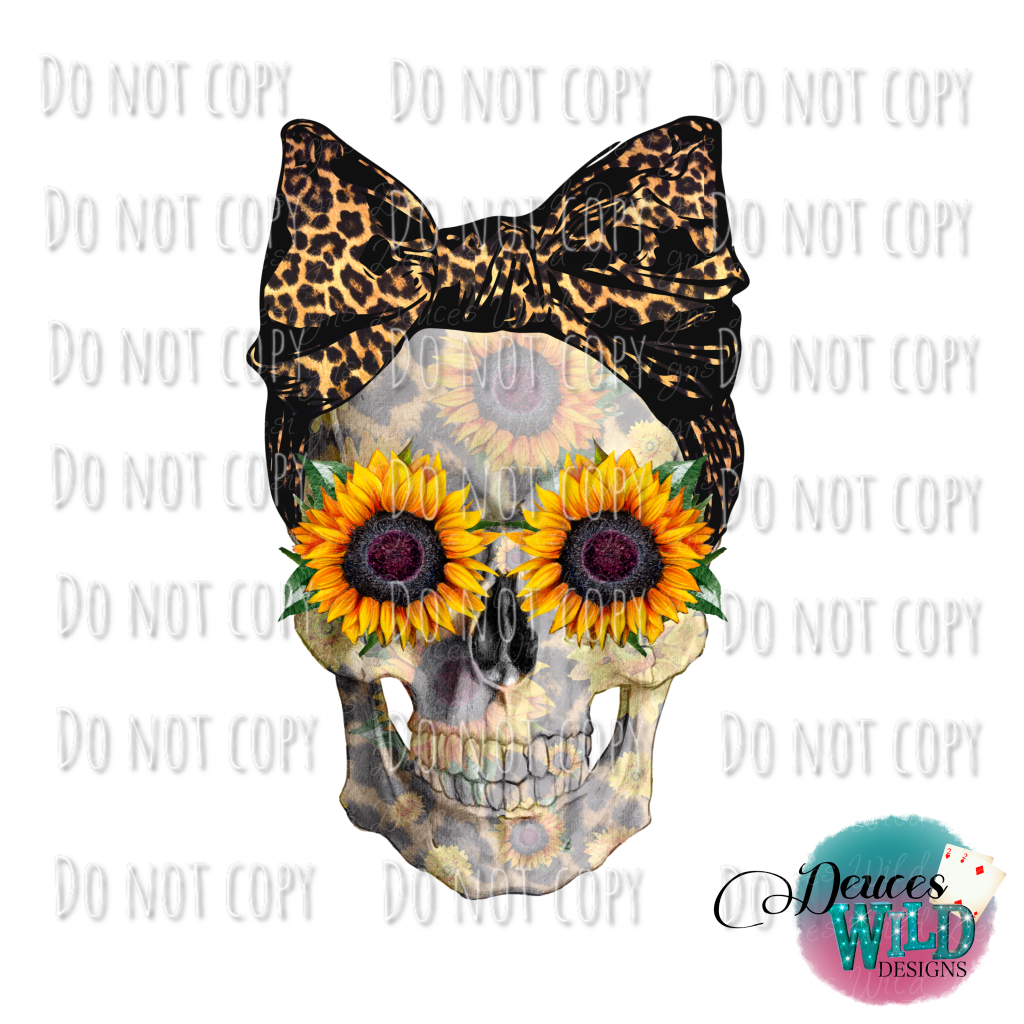 Skull Sunflower Design