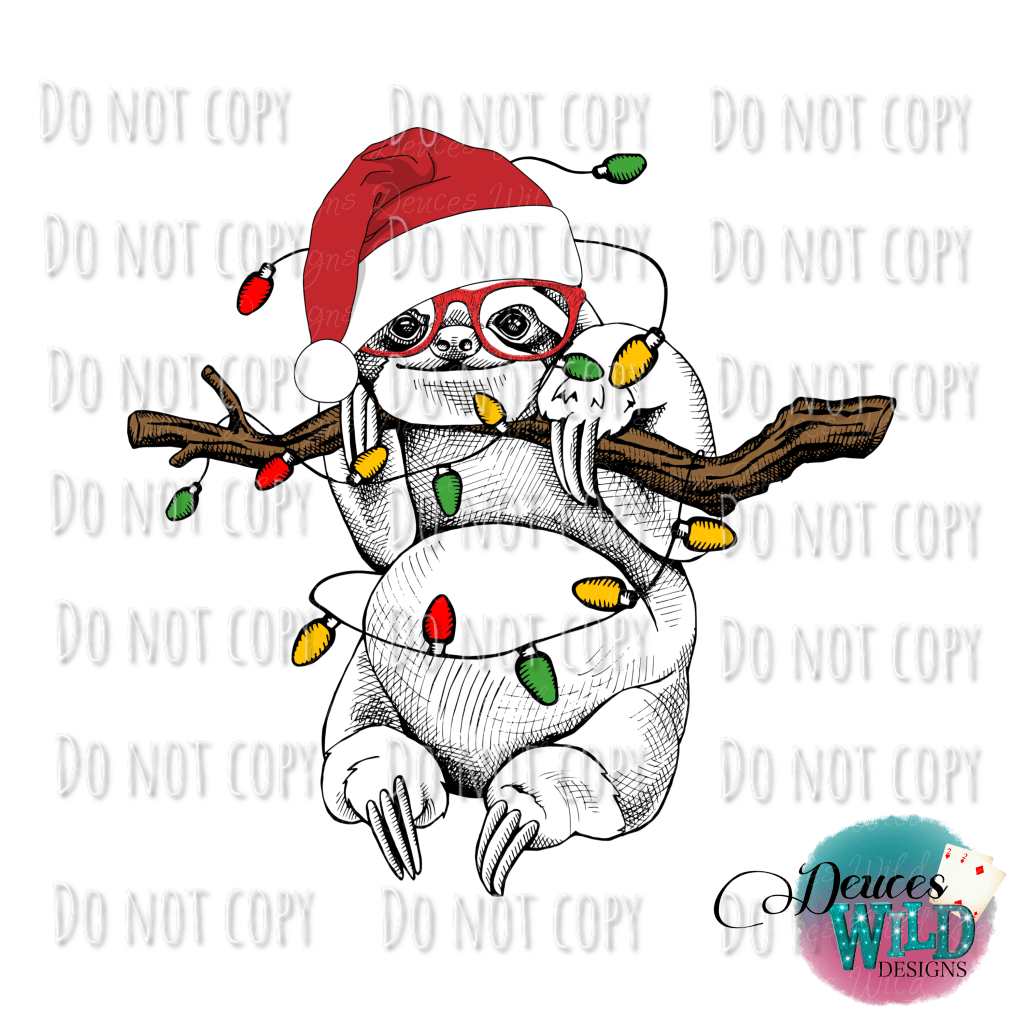 Sloth Christmas Design