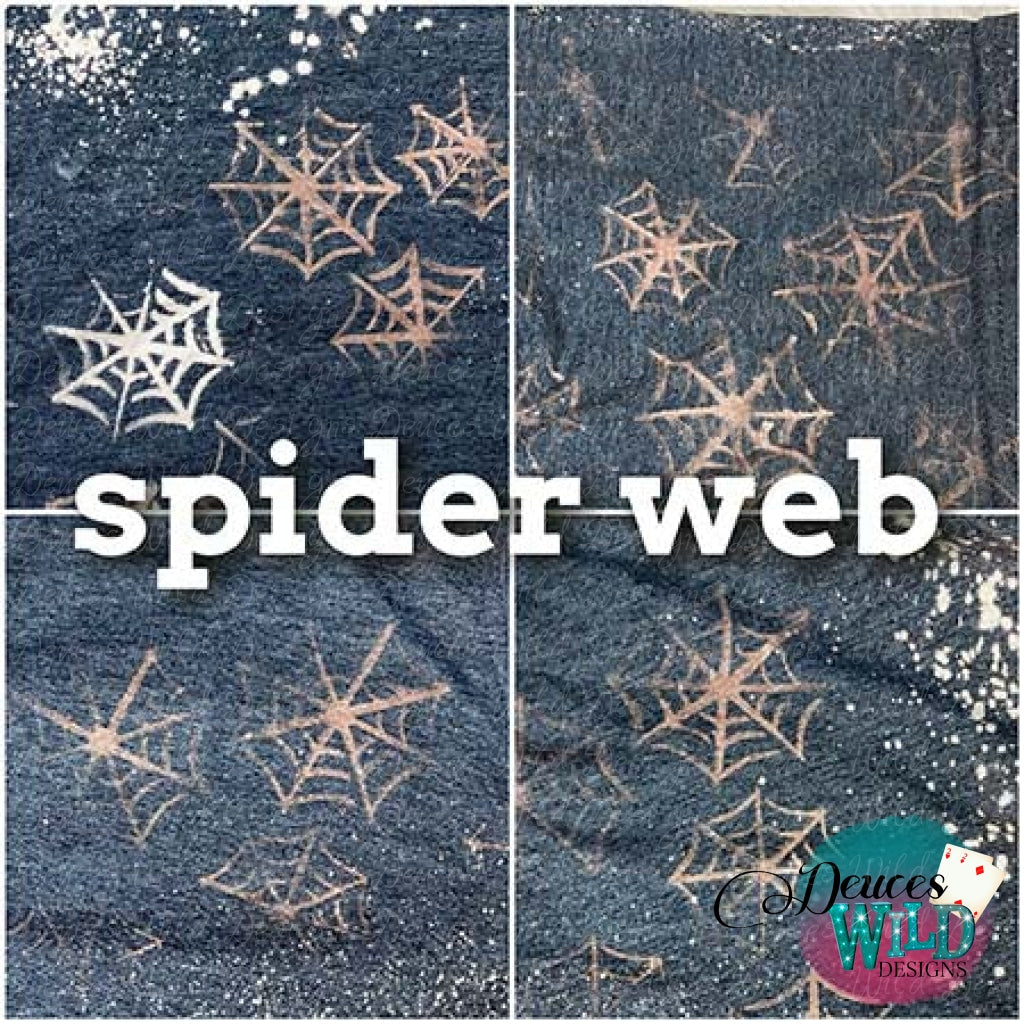 Spider Web Stencil Bleach Sub Graphic Tee