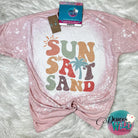 Sun Salt Sand- Peach Bleached T-Shirt (Crew Neck) Sub Graphic Tee