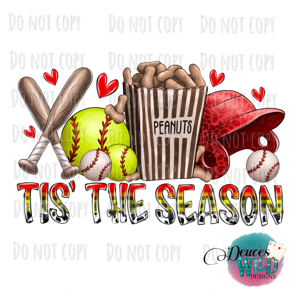 Tis The Season (Baseball Tee Ball Softball Combo) Design