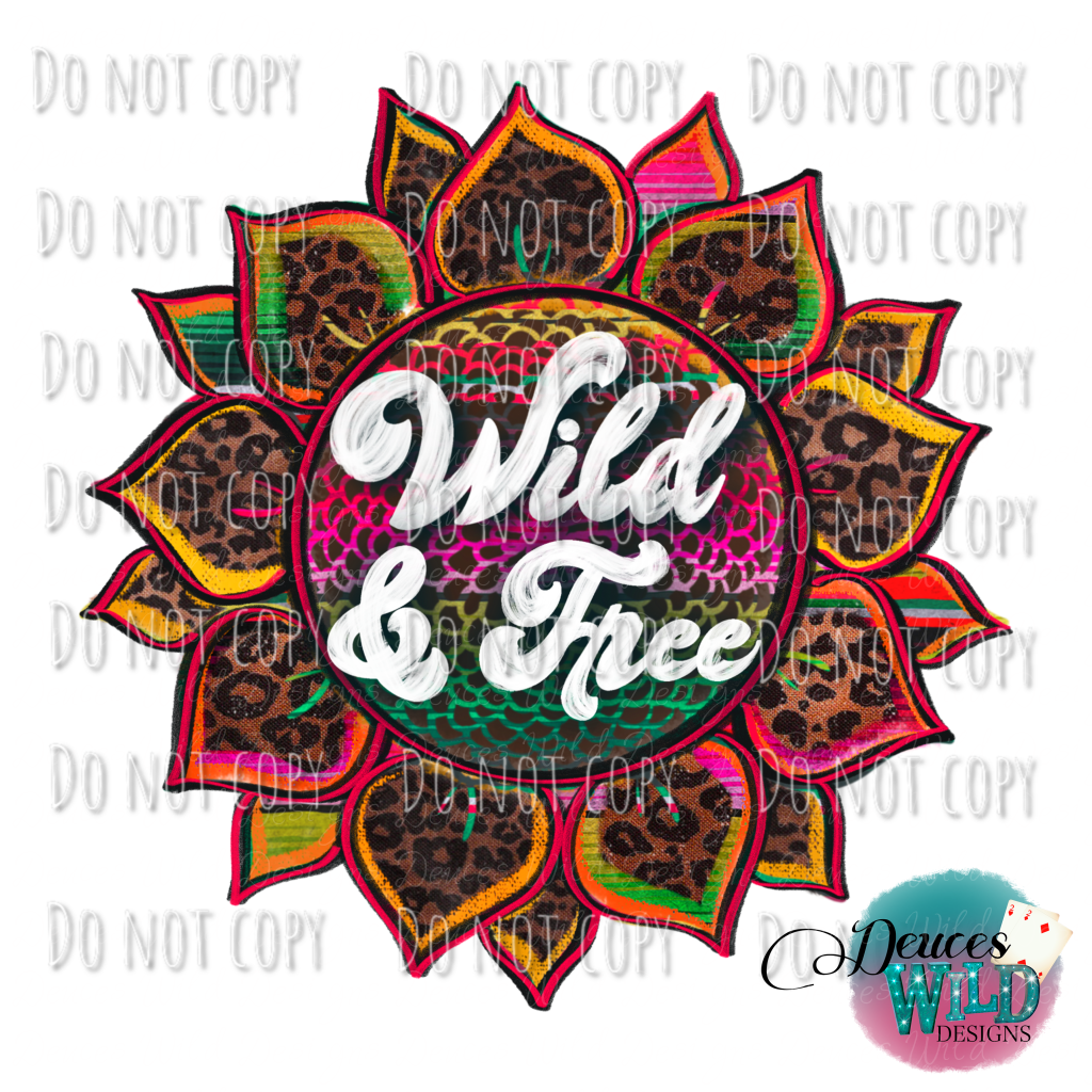 Wild & Free Sunflower Design