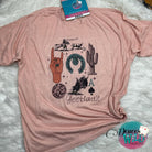 Yee Haw Western - Peach T-Shirt (Crew Neck) Sub Graphic Tee